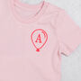 Embroidered Initial T Shirt With Personalised Bag, thumbnail 8 of 9