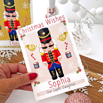 Personalised Nutcracker Christmas Card, 4 of 9