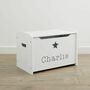 Personalised White Star Design Toy Box, thumbnail 1 of 4