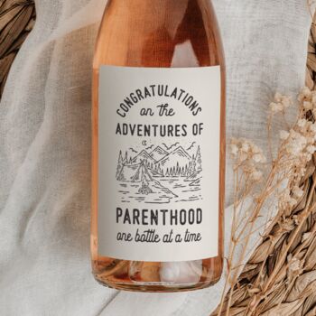 New Parents Congratulations Wine Bottle Label, 2 of 2