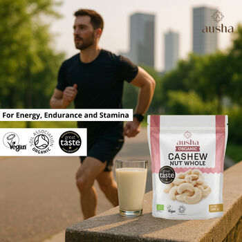 Ausha Organic Whole Cashew Nuts 200g Great Taste Award UK Certified Organic By Soil Association, 11 of 12