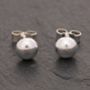 Handmade Silver Ball Stud Earrings, thumbnail 1 of 2