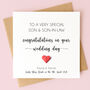 Personalised Wedding Day Card For Son Or Daughter, thumbnail 4 of 7