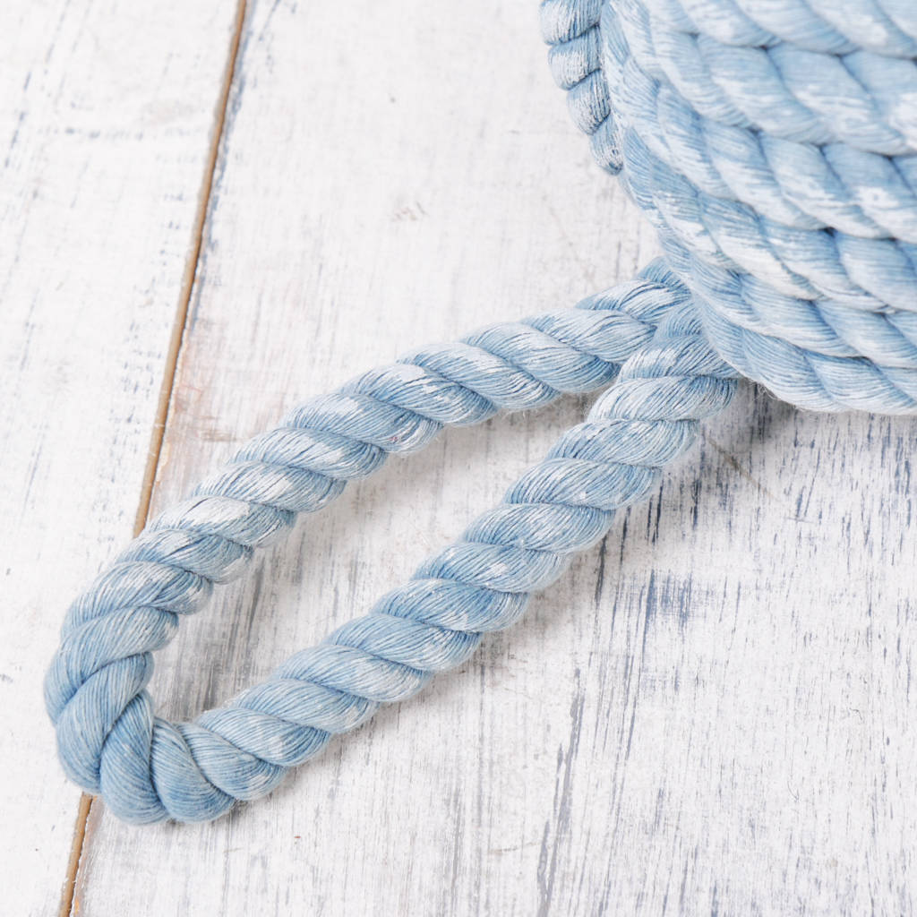 white, pink and blue jute rope door stop by dibor | notonthehighstreet.com
