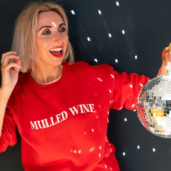 Mulled Wine Christmas Jumper Sweatshirt, 2 of 3