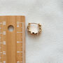 18k Gold Plated Waved Huggie Hoops, thumbnail 5 of 5