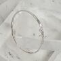 Hammered Sterling Silver Bangle, thumbnail 5 of 10
