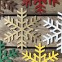 Colourful Christmas Snowflake Decoration Ornament Sign, thumbnail 2 of 12