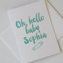 Oh Hello Baby, Personalised New Baby Boy Or Girl Card, thumbnail 8 of 9