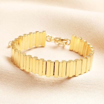 Asymmetrical Layered Bar Bracelet In Gold, 2 of 5