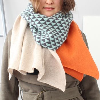 Turmeric Knitted Lambswool Scarf, 3 of 11