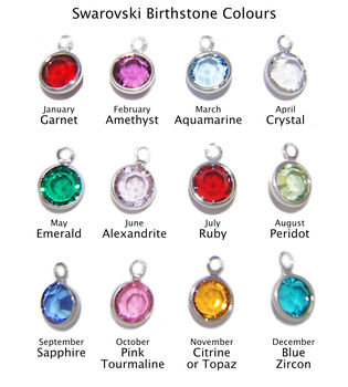 This Auntie Belongs To Keyring. Swarovski Birthstones, 4 of 5