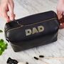 Dad Embossed Leather Wash Bag, thumbnail 2 of 7