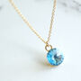 Gold Filled Necklace With Round Swarovski Birthstone, thumbnail 1 of 8