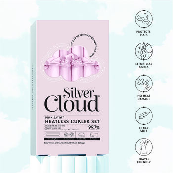 Silver Cloud Pink Heatless Curlers And Contour Sleep Mask, 3 of 6