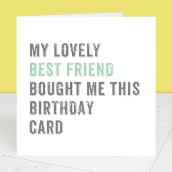 Personalised From Your Best Friend Birthday Card, 4 of 4