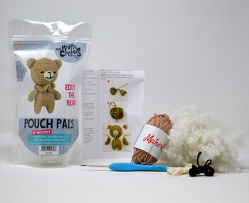 Pouch Pals Eddy The Bear Crochet Kit, 3 of 3