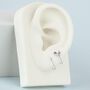 Sterling Silver Heart Spiral Hoop Earrings, thumbnail 2 of 5