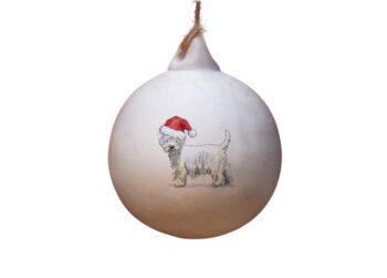 West Highland Terrier Ceramic Bauble, 2 of 2