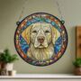 Labrador Yellow Stained Glass Effect Suncatcher, thumbnail 4 of 6