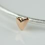 Devotion Silver Bangle With Rose Gold Plated Heart, thumbnail 2 of 7