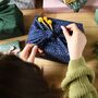Reusable Navy Stars Fabric Gift Wrap, thumbnail 1 of 4