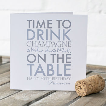 Personalised Time To Drink Champagne Or Gin Card, 3 of 4