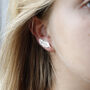 Sterling Silver Feather Ear Climbers, thumbnail 4 of 6