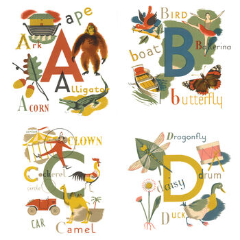 Personalised Children's Picture Alphabet Birthday Card, 7 of 12
