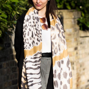 Personalised Leopard Spotted Print Scarf, 7 of 7