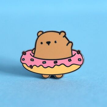 Donut Bear Enamel Pin | Cute Pin Badges, 3 of 5