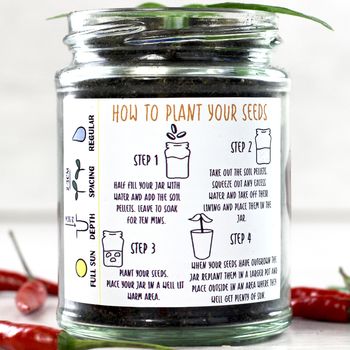Personalised 'Don't Kill Me' Chilli Jar Grow Kit, 4 of 10