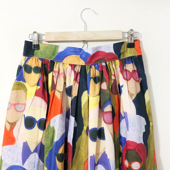 Printed Cotton Midi Skirt Epic Spectacles, 4 of 5