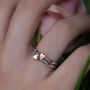 Two Gold And Silver Double Heart Rings, thumbnail 2 of 4
