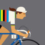 Personalised Female Cycling Print, Rainbow Jersey, thumbnail 4 of 9
