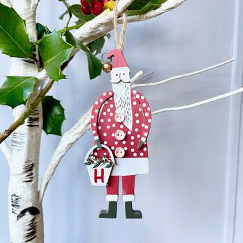 Wooden Personalised Santa Decoration, 2 of 2