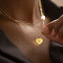Sterling Silver Double Heart Charm Personalised Necklace, thumbnail 1 of 12