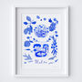 Scenes Of Malta Blue Tile Inspired Travel Print, thumbnail 11 of 11