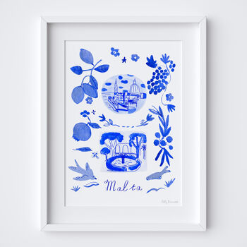 Scenes Of Malta Blue Tile Inspired Travel Print, 11 of 11