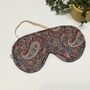 Cotton Eye Mask In Liberty Of London Maroon Paisely, thumbnail 1 of 3