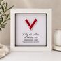 Personalised 2nd Anniversary Gift Framed Cotton Heart, thumbnail 1 of 10