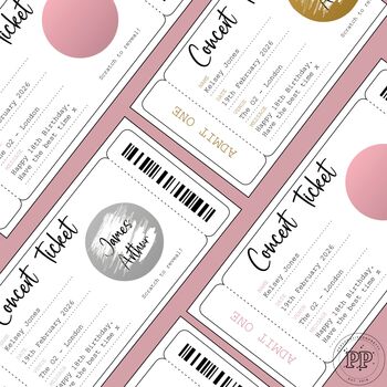 Personalised Concert Scratch To Reveal Ticket, 6 of 6