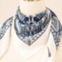 Blue And White Paisley Pastel Scarves For Accessories, thumbnail 1 of 5