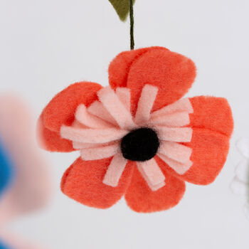 Wildflower Mobile Beginner Felt Craft Kit, 5 of 7