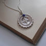 Compass Grande With Lapis Necklace In Silver Or Gold, thumbnail 2 of 7