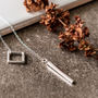 Long Eclipse Or Square Bar Silver Necklace, thumbnail 1 of 8