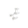 Sterling Silver Round Hoop And Cz Stud Earrings, thumbnail 3 of 5