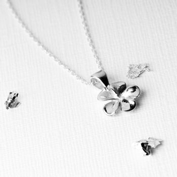 Jasmine Flower Necklace In Silver, Gold Or Rose Gold, 3 of 11