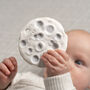 Space Themed Natural Rubber Baby Toy Collection Three Biscuit Shaped Easy To Hold Planet Earth, Mars And Moon Teether Toys, thumbnail 5 of 12