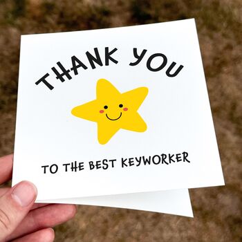 Thank You Keyworker Card – Star Illustration, 4 of 7